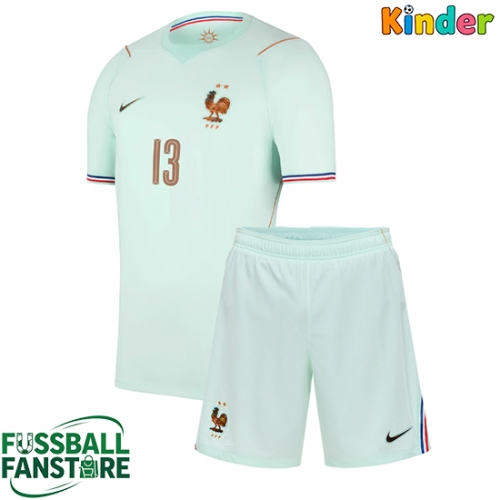 Frankreich Kante #13 Replik Auswärtstrikot Kinder WM 2026 Kurzarm (+ Kurze Hosen)